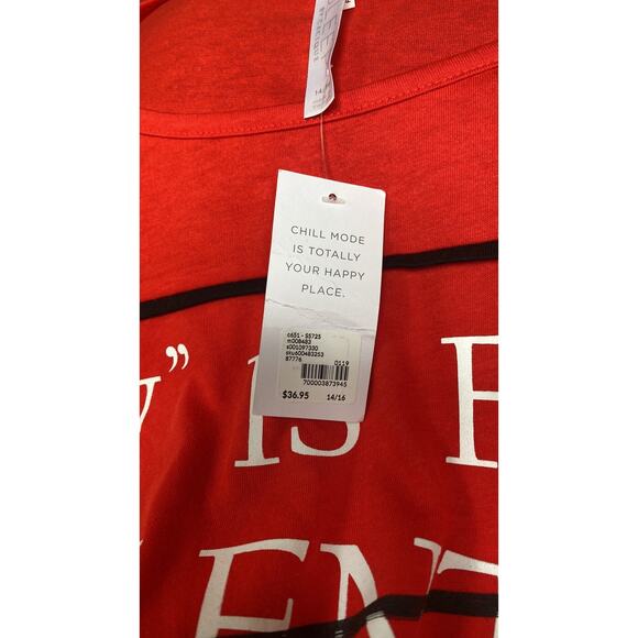 Lane Bryant Cacique Valentine Vino Graphic Sleepshirt - Picture 7 of 9